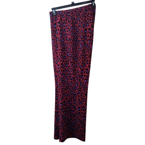 Iman: 2 pc Leopard Print Straight Leg Pantsuit, Size 2X, Pink, Purple, Black - Picture 7 of 11